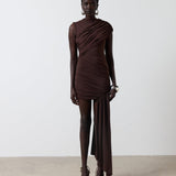 DELAVALI (chocolate brown) Ravenna jersey mini with tail