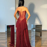 OXA COUTURE (wine red) Aurelia gown