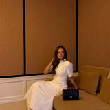 ODD MUSE (white) Button down short sleeve maxi