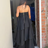 AJE (black) Selestia frill gown