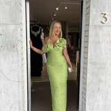 RACHEL GILBERT (green) Jensen maxi