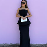 EFFIE KATS (black) Naya top/skirt set