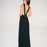ANCE GRIA (black) Rosa deep plunge gown