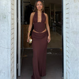 NATALIE ROLT (brown) Bronte top / Allira skirt set