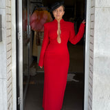 ATOIR (chilli red) Klim structured midi