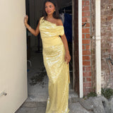 DECONDUARTE (yellow) Lilou sequin maxi