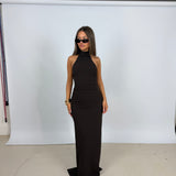 EFFIE KATS (brown/mocha) Rhi halter maxi