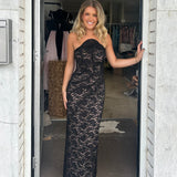 MOSSMAN (black) Lucia lace maxi