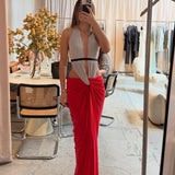 BEC AND BRIDGE (red/grey) Anaya cut out maxi