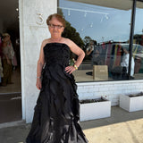 AJE (black) Allairie strapless frill maxi