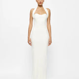 EFFIE KATS (ivory) Marian halter gown