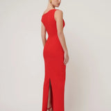 EFFIE KATS (red) Inaya slanted shoulder maxi