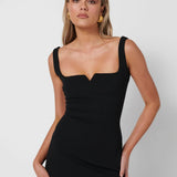 EFFIE KATS (black) Natalya square neck gown