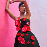 ELIYA THE LABEL (black/red) Eryn flower mini