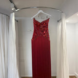 TABJA (red) Venice Fringe Gown