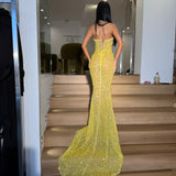 FJOLLA HAXHISMAJLI (yellow) Elly Swarovski Crystal Gown