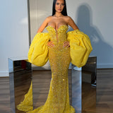 FJOLLA HAXHISMAJLI (yellow) Elly Swarovski Crystal Gown