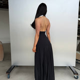 JEFRESEI (black/white) Lara halter maxi