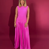 SOLACE LONDON (pink) Sofija pleated gown