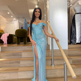 HANA OFFICIAL (blue) Draped Goddess Gown