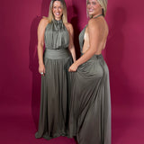 ARCINA ORI (khaki) Santina halter neck maxi