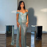 HANA OFFICIAL (blue) Draped Goddess Gown