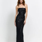 EFFIE KATS (black/sequin) Thalia strapless maxi