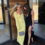 SIR THE LABEL (yellow) Juniper Contoured knit maxi