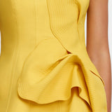 ACLER (yellow) Drake one shoulder mini