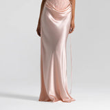 NATALIE ROLT (baby pink) Evelyn SILK SKIRT
