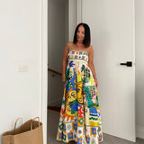 ALEMAIS (ivory/multicolor) Soleil singlet flowy maxi