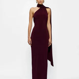 EFFIE KATS (wine) Haven scarf neck maxi