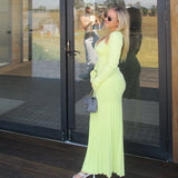 SIR THE LABEL (yellow) Juniper Contoured knit maxi