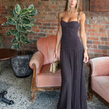 MANNING CARTELL (brown) Double Time Pleat gown