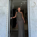 BEC AND BRIDGE (khaki) Brianna pintuck drape maxi