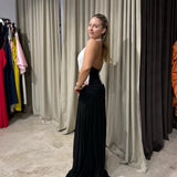 JEFRESEI (black/white) Lara halter maxi