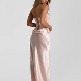 NATALIE ROLT (baby pink) Evelyn SILK SKIRT