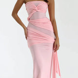 NATALIE ROLT (pink) Miranda strapless gown