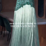 TABJA (green) Ivy Fringe Gown