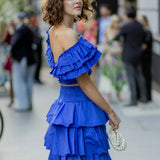 AJE (blue) Rhythmic frilly skirt top set