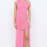 BEC AND BRIDGE (pink grapefruit) Kailani Asym mesh maxi