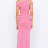 BEC AND BRIDGE (pink grapefruit) Kailani Asym mesh maxi