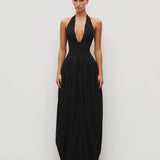 HEIRESS BEVERLY HILLS (black) Halter corset gown