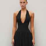 HEIRESS BEVERLY HILLS (black) Halter corset gown