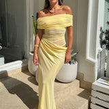 BENNI (yellow) Nico off shoulder maxi