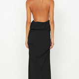 BEC AND BRIDGE (black) Priscilla bubble halter maxi