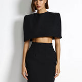 EFFIE KATS (black) Olympia cape and skirt set