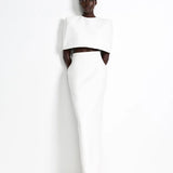 EFFIE KATS (white) Olympia cape and skirt set
