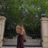 IVONA SKELO (brown) Julietta high neck gown