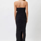BIANCA AND BRIDGETT (black) Tara strapless rose midi